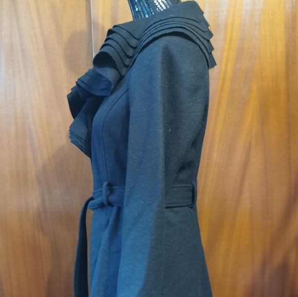 Candie's Black Wool Blend Coat Size Medium - Picture 2 of 8